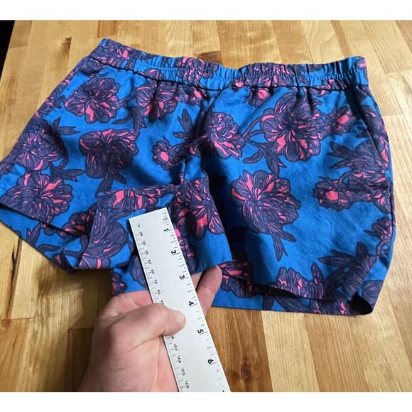 J Crew Shorts Hawaiian Tropical Floral Linen Blend Elastic Waist Sz 6 EUC - Picture 10 of 11